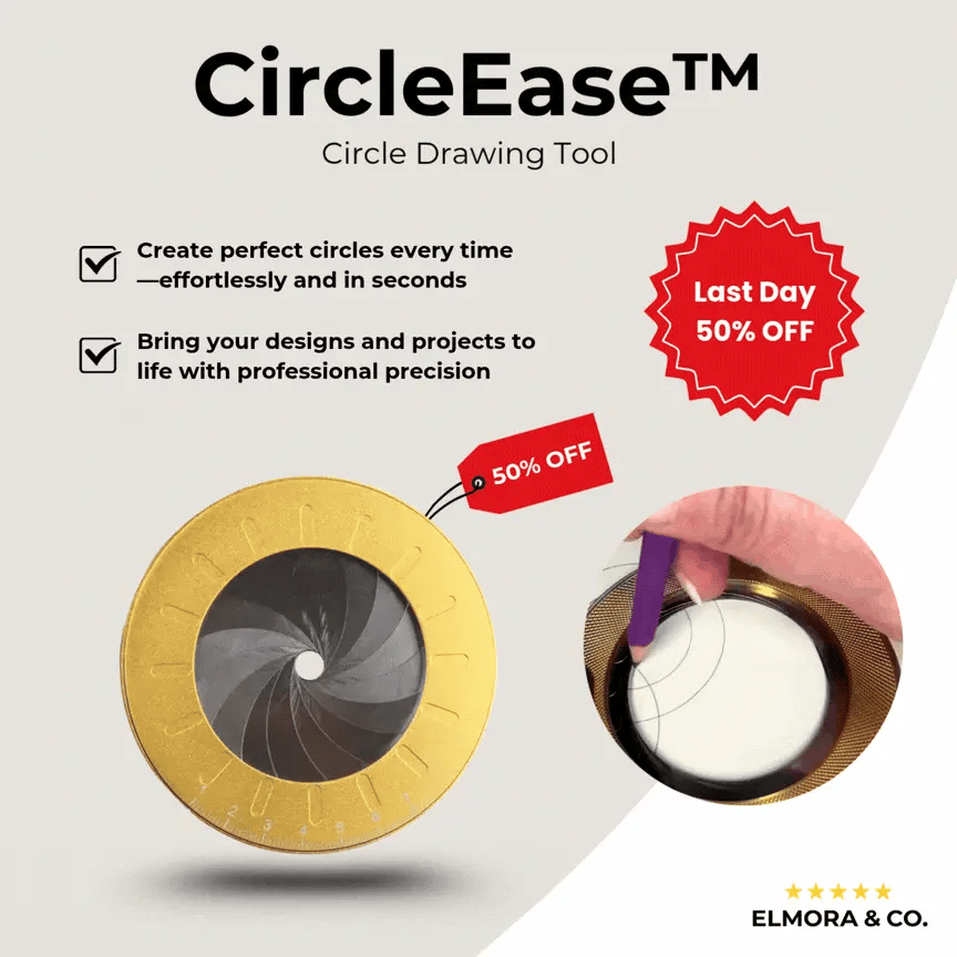 Last Day 50% OFF | CircleEase™ Circle Drawing Tool – Elmora & Co.